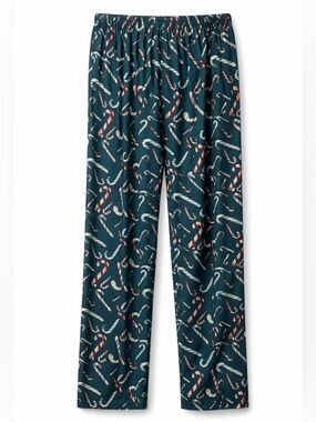 Festive Candy Cane Print Men's Pants